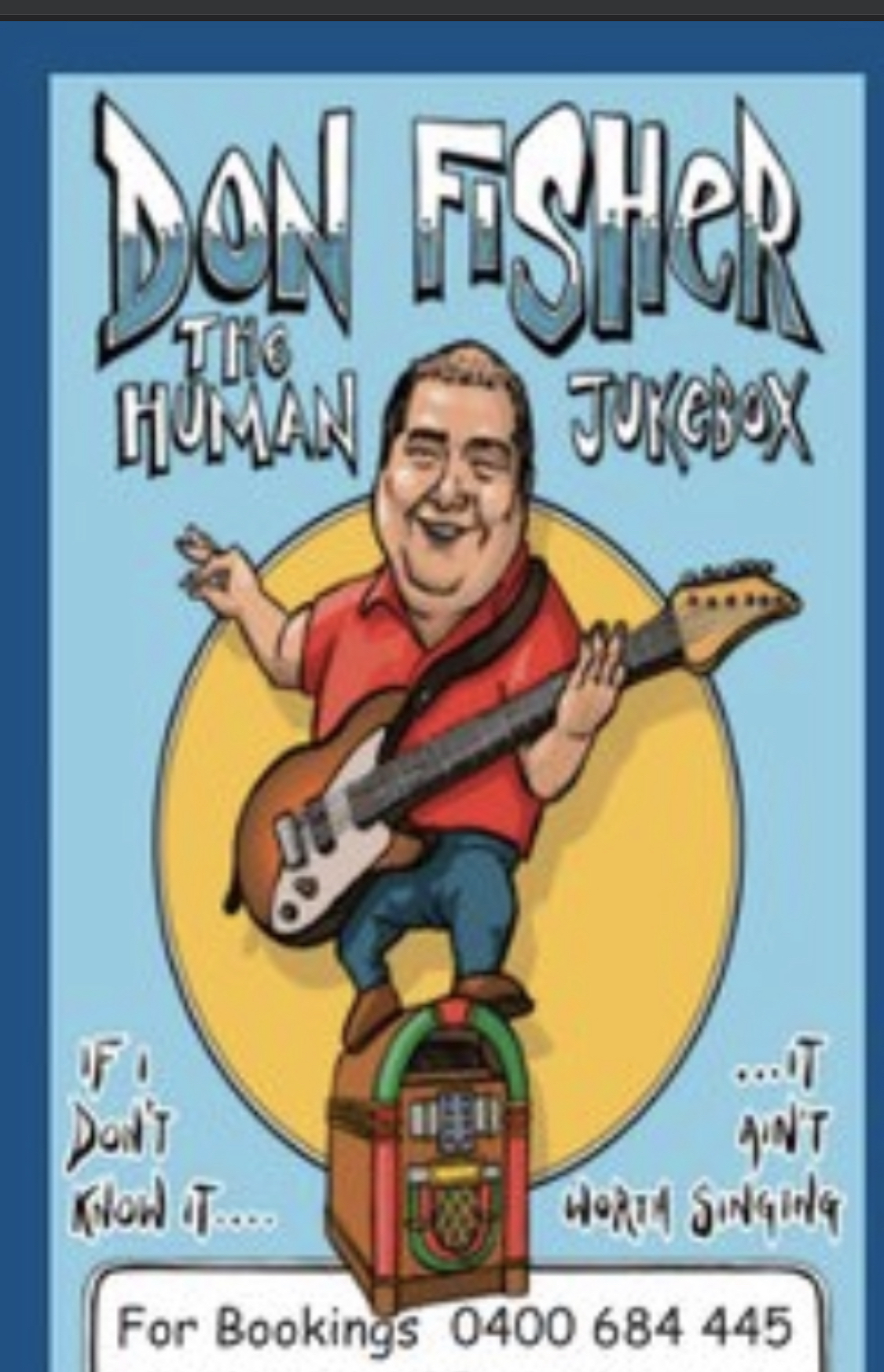 The Human Jukebox, musical soloist in Geelong