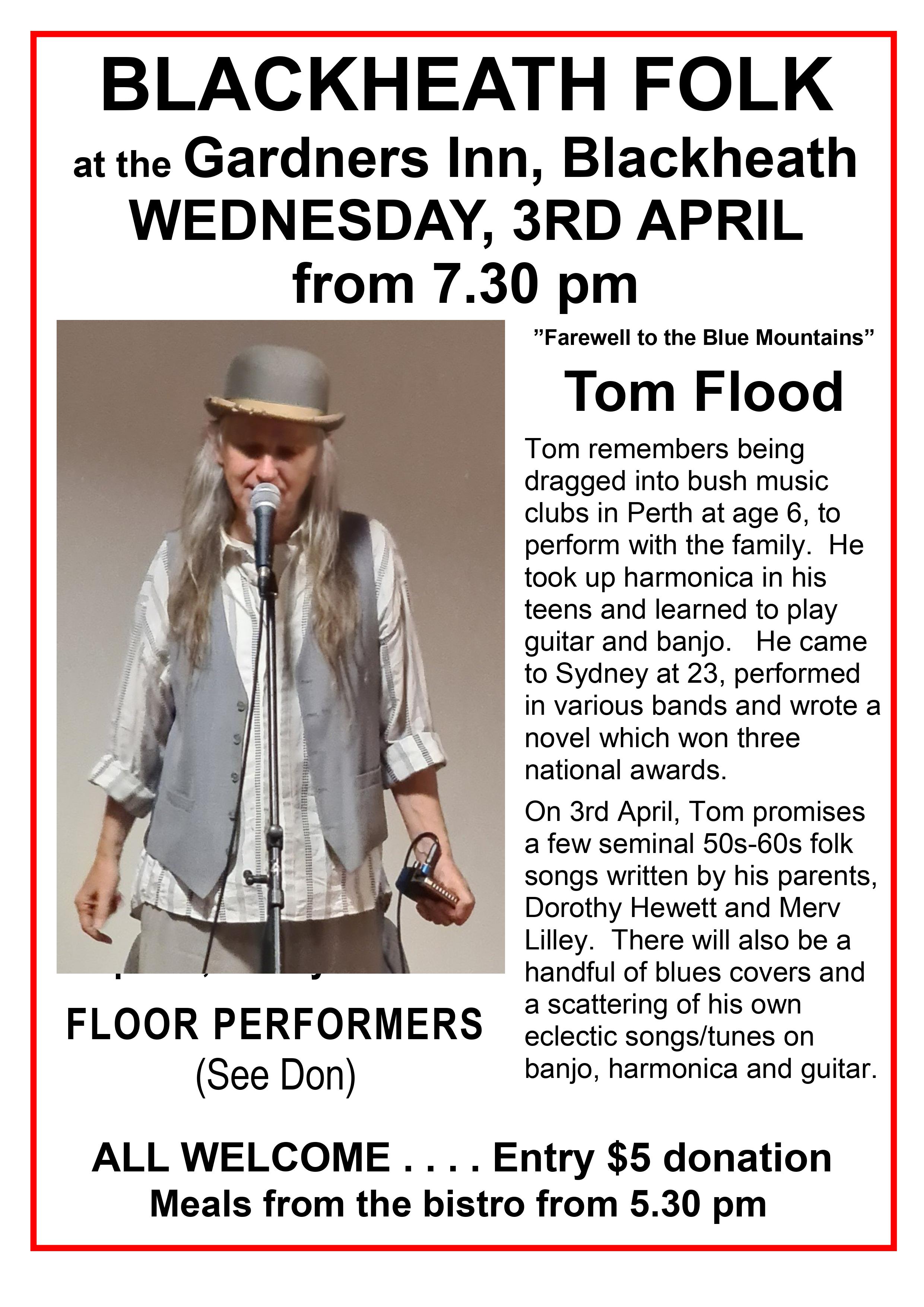 Tom Flood, folk singer in Margaret River, photo 2