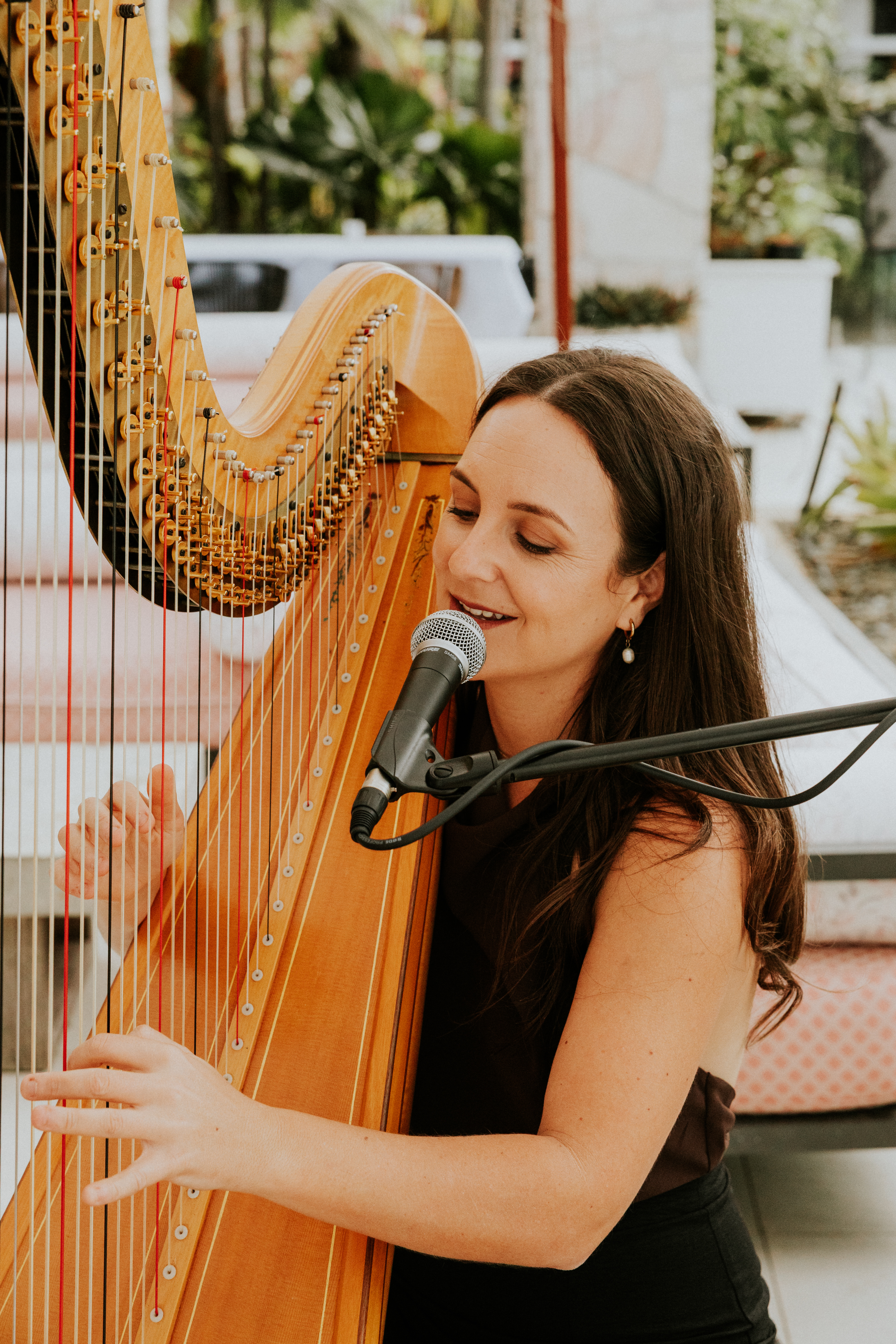 Loni Fitzpatrick, harp player in Port Douglas, photo 2
